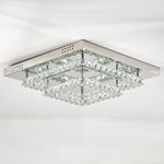Livingandhome Square Large-size Glamourous Crystal LED Ceiling Light, LG0749