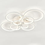 Livingandhome Modern Circular LED Light-adjusted Semi Flush Ceiling Light for Nordic Decor, LG0592
