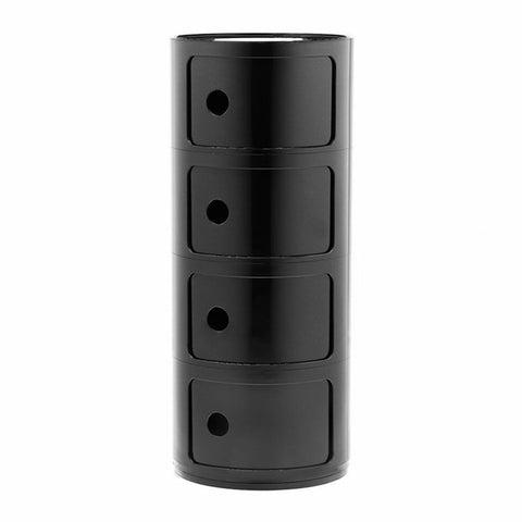 Livingandhome Cylindrical Multi-Tiered Plastic Storage Drawer Unit, ZH1247