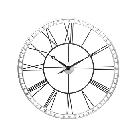 Large Metal Decorative Modern Wall Clock with Roman Numerals, SW0026