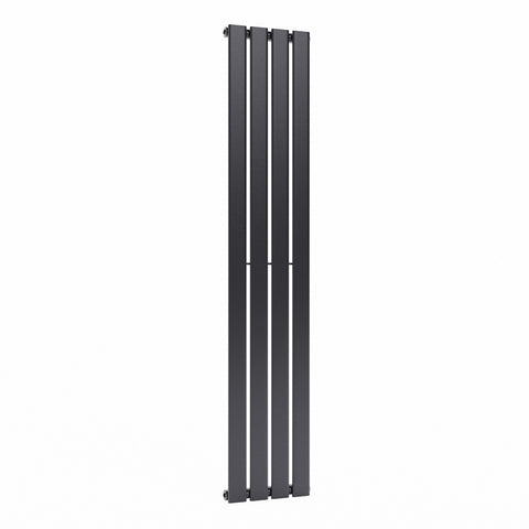 Livingandhome Steel Smoke Grey Vertical Tall Radiator with Single Panel, DM0380