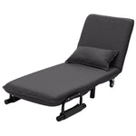 Livingandhome 90-180-degree Convertible Lounge and Sofa Bed with 2 Wheels, ZH0135