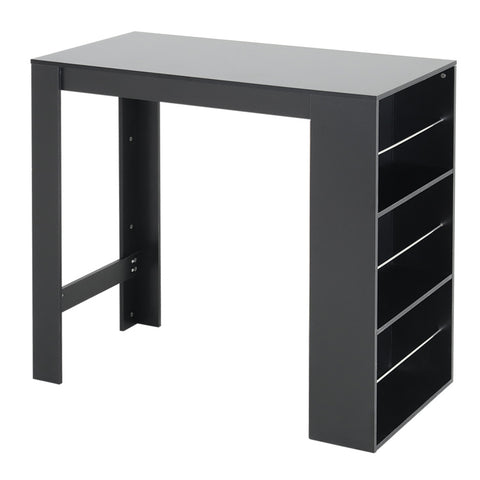 Nordic Bar Table with 3-Tier Storage Shelf for Kitchen and Dining Room, ZH1009