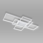 Livingandhome Neutral Style Rectangular LED Semi Flush Ceiling Light, LG0861