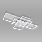 Livingandhome Neutral Style Rectangular LED Semi Flush Ceiling Light, LG0862