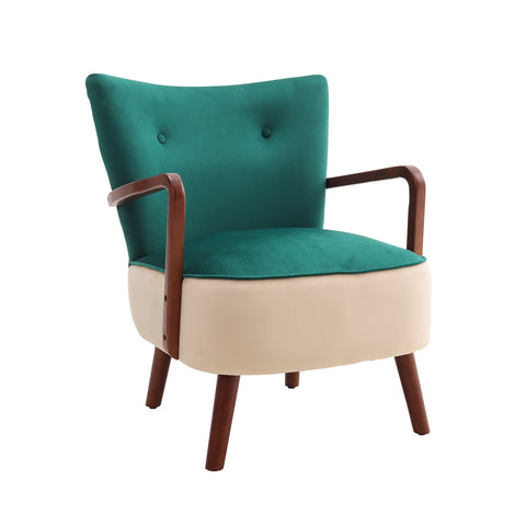 Livingandhome Thick Cushion Velvet Upholstered Armchair, ZH1057