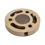 Livingandhome Round Cat Scratcher with Ball Toy, WF0069