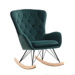 Livingandhome Modern Upholstered Rocking Chair for Living Room Bedroom, JM2096