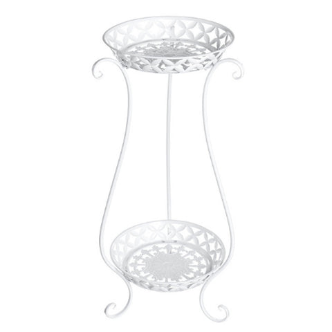 Livingandhome 2 Tier Tall Vintage Metal Plant Stand, SP2111