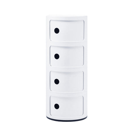 Livingandhome Cylindrical Multi-Tiered Plastic Storage Drawer Unit, ZH1246