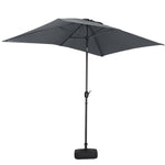 Waterproof Rectangular Parasol for Outdoor with Plastic Base, LG0452LG0455
