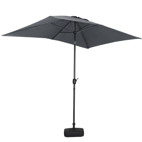 Waterproof Rectangular Parasol for Outdoor with Plastic Base, LG0452LG0455