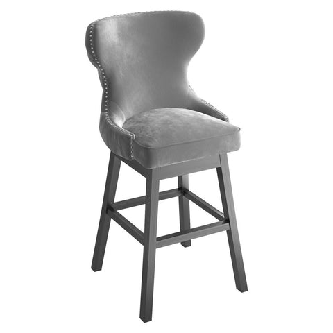 Modern Counter Height Velvet Swivel Bar Stool Set of 2, ZH1033