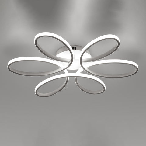 Livingandhome Modern Acrylic Petal LED Semi Ceiling Light, LG0422
