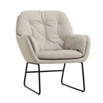 Livingandhome Contemporary Metal Legs Tufted Leisure Armchair, JM2100 (JM1787)