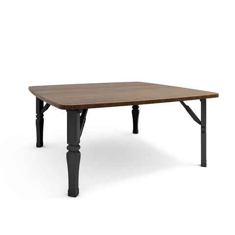 Livingandhome Square 80cm Wooden Folding Coffee Table Brown, ZH1303