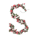 Livingandhome 4 Pack Artificial Flower Fake Silk Peony Hanging Vine Garland, SW0443