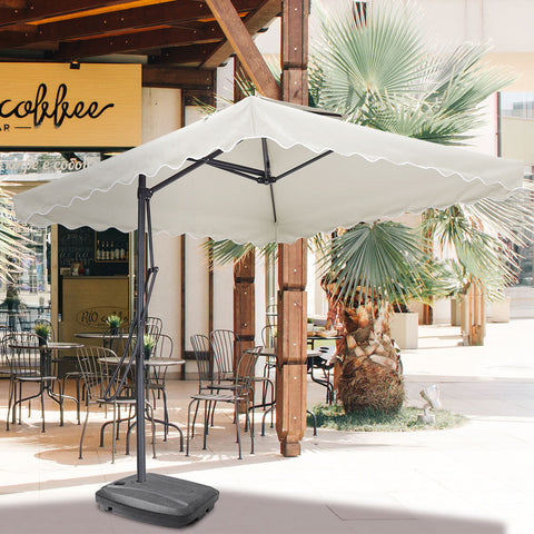 Double Top Garden Cantilever Parasol with Fillable Base, LG0815LG0534