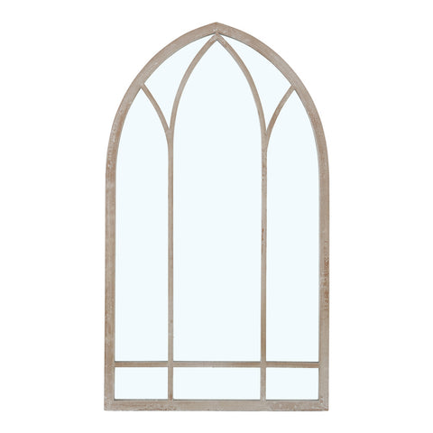 Livingandhome Decorative Metal Arched Garden Window Mirror, MC0419