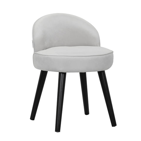 Modern Velvet Dressing Table Stool with Solid Wood Legs, ZH0455