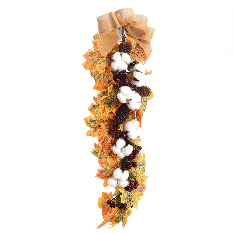 Livingandhome Halloween Maple Leaves Wall Decoration Autumn Cotton Swag, SP2894