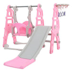 Kids Toddler Swing and Slide Set with Basketball Hoop, FI0255