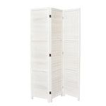 Livingandhome Folding Solid Wood Room Divider Privacy Screen for Home, LG0335