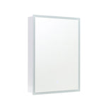 Livingandhome Rectangular Wall Mount Mirror Cabinet with LED Lighting, DM0356