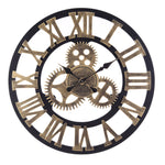 Livingandhome Industrial Large Retro Silent Wall Clock for Home Decor, SP1652