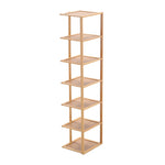 Livingandhome 7 Tiers Bamboo Shoe Rack Entryway Hallway Shoe Shelf, SW0381