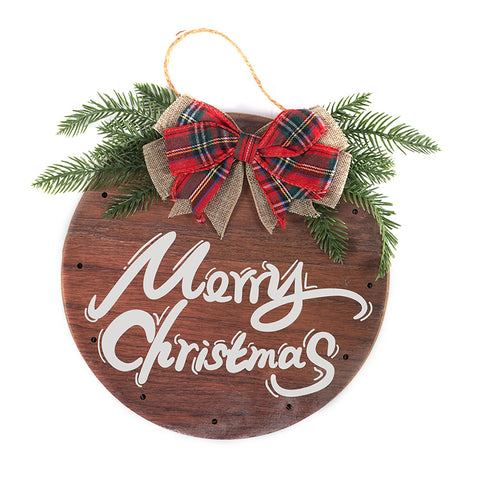 Livingandhome Wooden Hanging Merry Christmas Sign Door Xmas Decor, CD0483