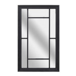 Livingandhome Black Decorative Large Framed Wall Hanging Mirror, FI0417