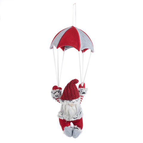 Livingandhome Gnome with Parachute Hanging Christmas Doll Ornament, CD0487