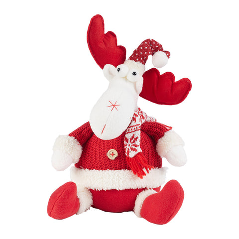 Livingandhome Cute Xmas Reindeer Plush Stuffed Christmas Toy for Children, CD0489