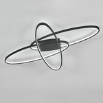 Livingandhome Minimalistic Unique Oval LED Semi-Flush Ceiling Light, LG0601