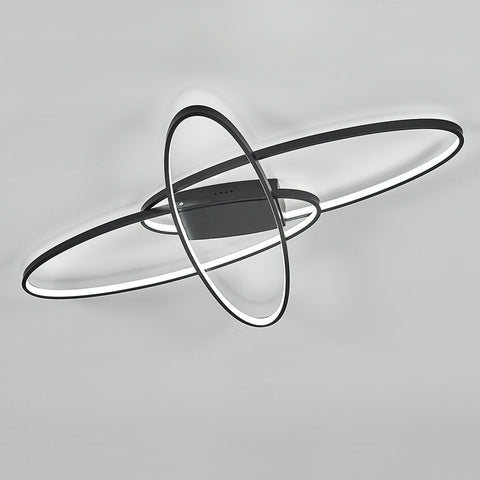 Livingandhome Minimalistic Unique Oval LED Semi-Flush Ceiling Light, LG0601