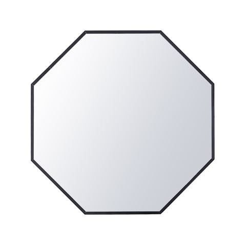 Livingandhome Modern Octagon Wall Mounted Mirror Metal Framed Vanity Mirror for Living Room Bathroom, CD0555