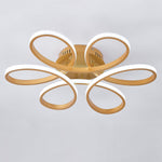 Livingandhome Modern Acrylic Light-adjusted Petal LED Semi Ceiling Light, LG0848