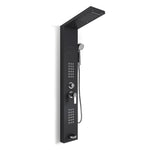 Livingandhome Stainless Steel Shower Panel with LED Temperature Display and Hand Shower, FI0454