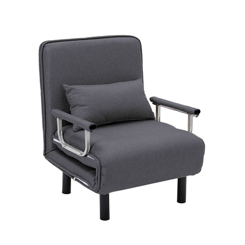 Livingandhome 0-85 Degree Convertible Fabric Sofa Bed and Recliner Chair, ZH0537