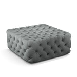 Livingandhome Deep Buttoned Square Velvet Footstool Coffee Table, JM2131