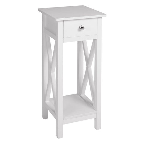Wooden One Drawer Slim Side Table, FI0094