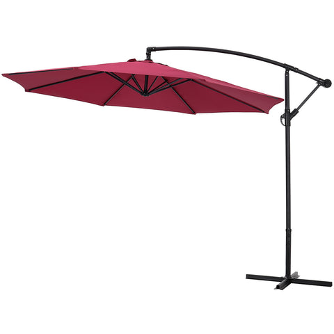 Outdoor Large 3M Cantilever Parasol with Cross Base, LG0435LG0441