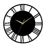 Silent Round Wood Wall Clock Decorative Roman Numeral, SP2053