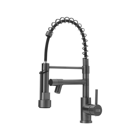 Livingandhome Stainless Steel Kitchen Faucet with Pull Down Spring Spout and Pot Filler, DM0477