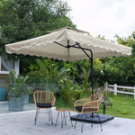 Double Top Garden Cantilever Parasol with Square Base, LG0815LG0533