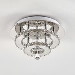 Livingandhome Modern Double-tiers Median-size Crystal LED Ceiling Light, LG0730