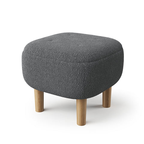 Livingandhome Footstool Pouffe Stool with Wooden Legs, ZH1215
