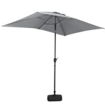 Waterproof Rectangular Parasol for Outdoor with Plastic Base, LG0451LG0455