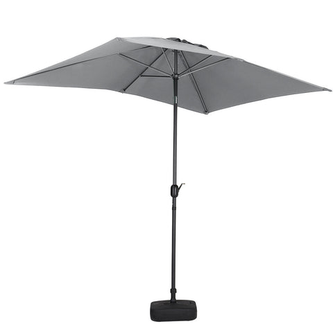 Waterproof Rectangular Parasol for Outdoor with Plastic Base, LG0451LG0455